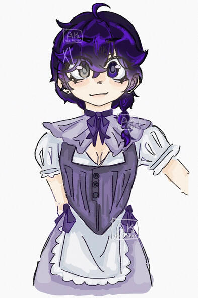 waist up, doodle and details(simple bg tho)